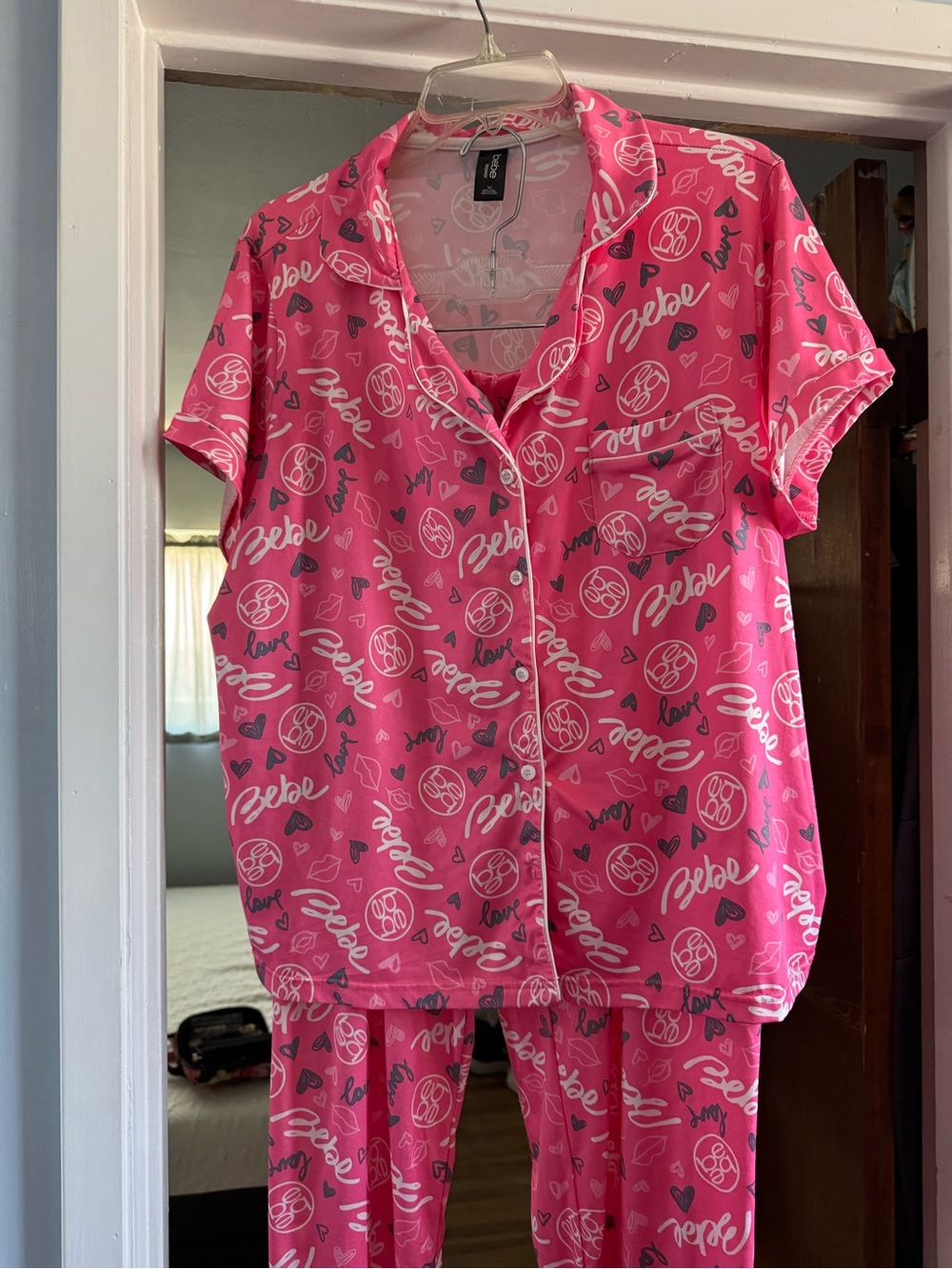 Short sleeve pajama set from Bebe.. Size 3x